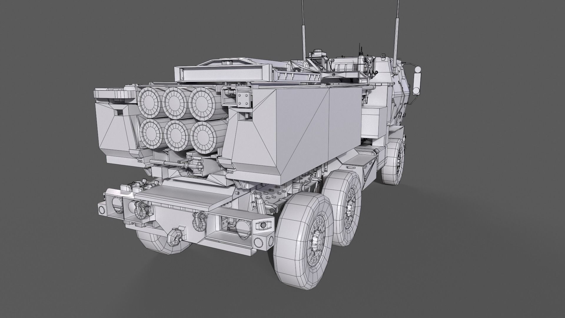HIMARS Low-poly 3D model_29