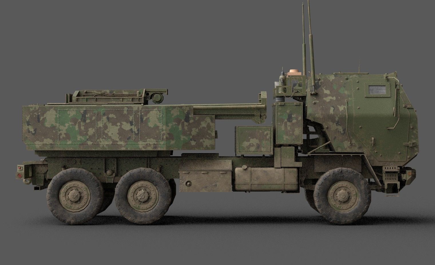 HIMARS Low-poly 3D model_8