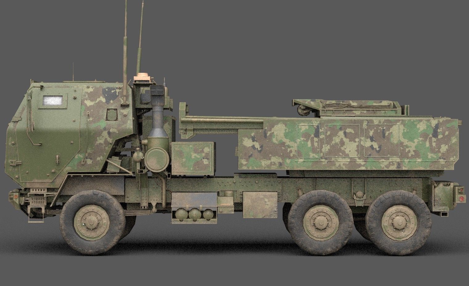HIMARS Low-poly 3D model_5