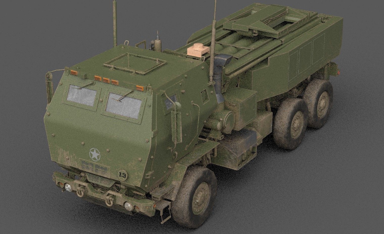 HIMARS Low-poly 3D model_13