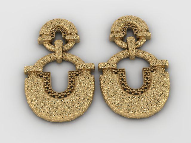 Fashion Earring 3D print model_4