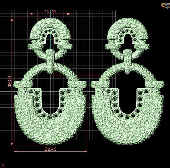 Fashion Earring 3D print model_6