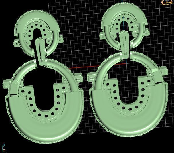 Fashion Earring 3D print model_9