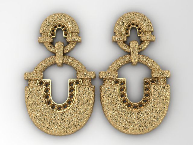 Fashion Earring 3D print model_2