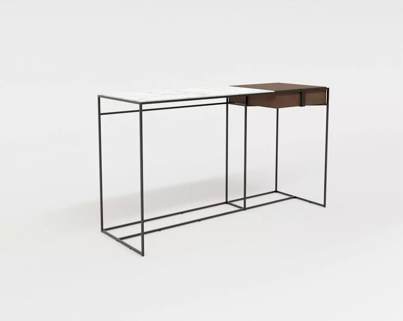 Natuzzi Fil Rouge Desk and Storage 3D model_0