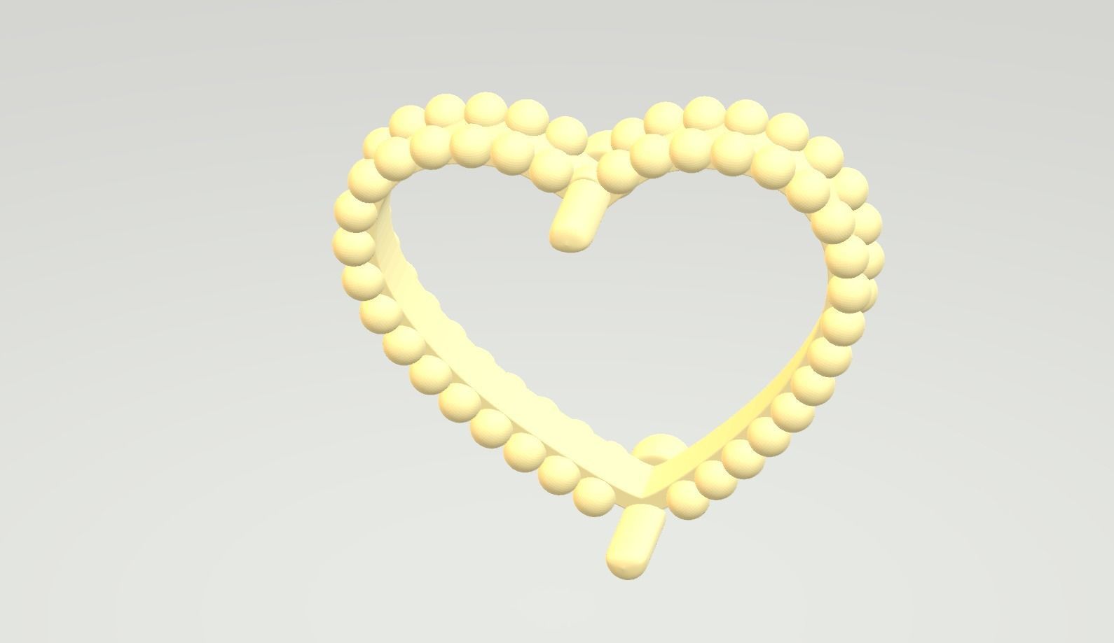 Heart Wire Pendant 3D print model_1