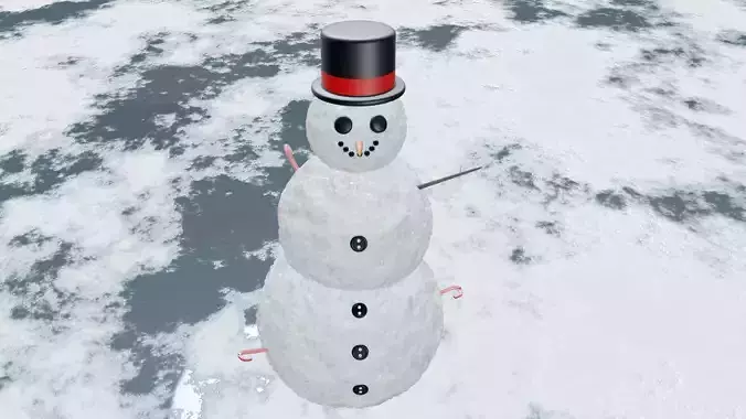 Snowman with a hat