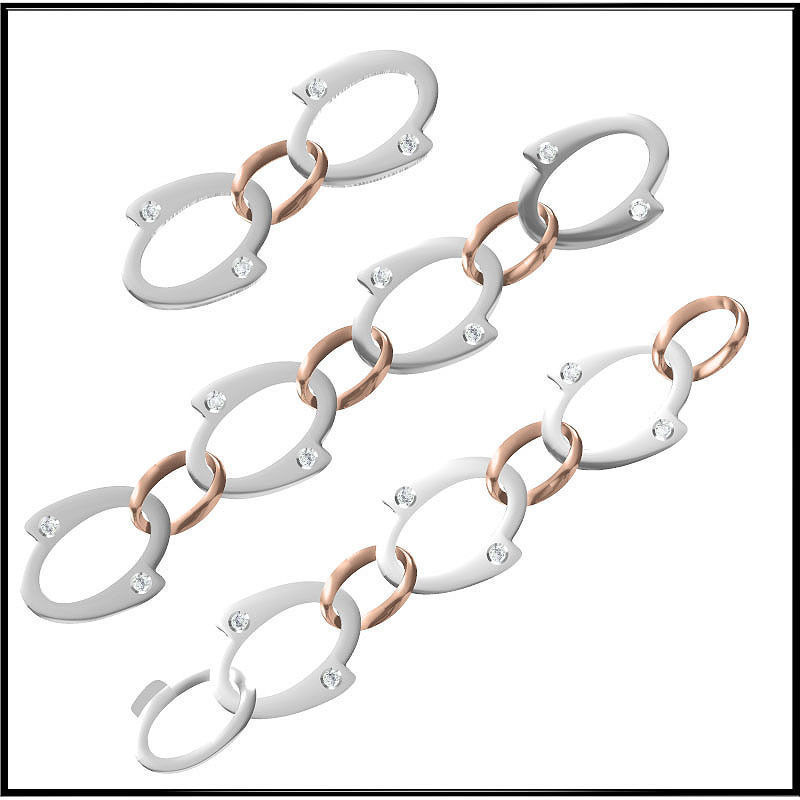 Bracelet - 7 chain 3D print model_3