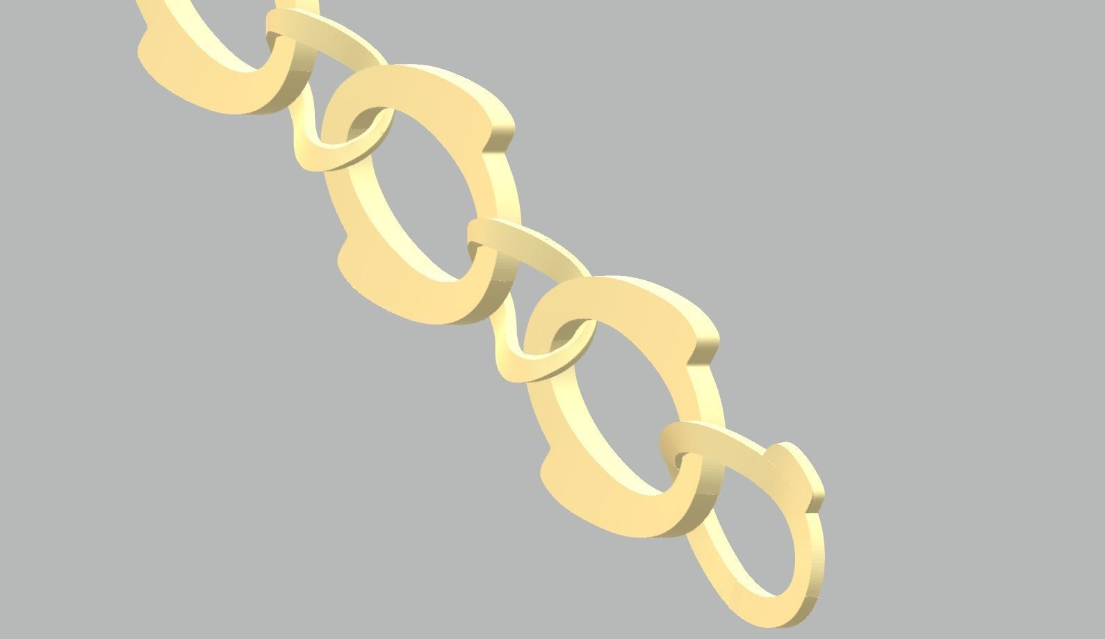 Bracelet - 7 chain 3D print model_2