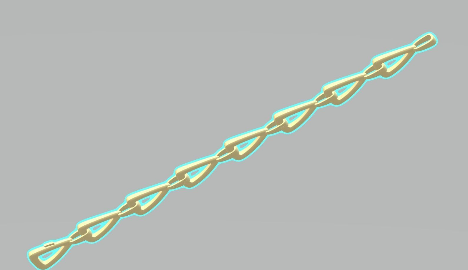 Bracelet - 6 link gold 3D print model_1