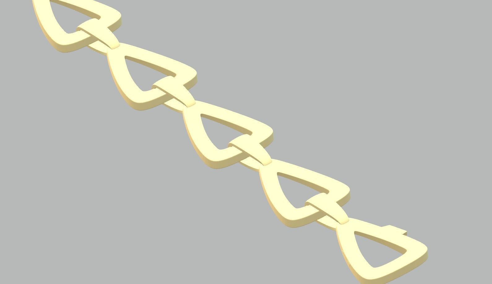 Bracelet - 6 link gold 3D print model_3