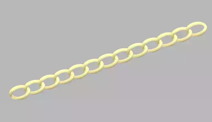 Bracelet - 5 gold chain 3D print model