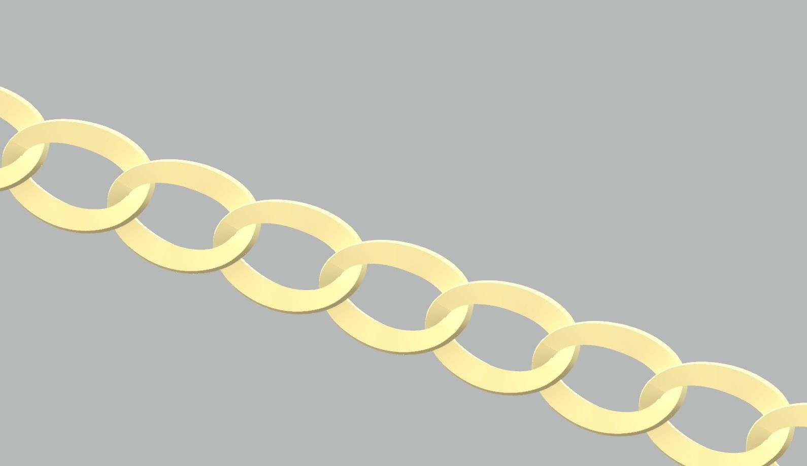 Bracelet - 5 gold chain 3D print model_2