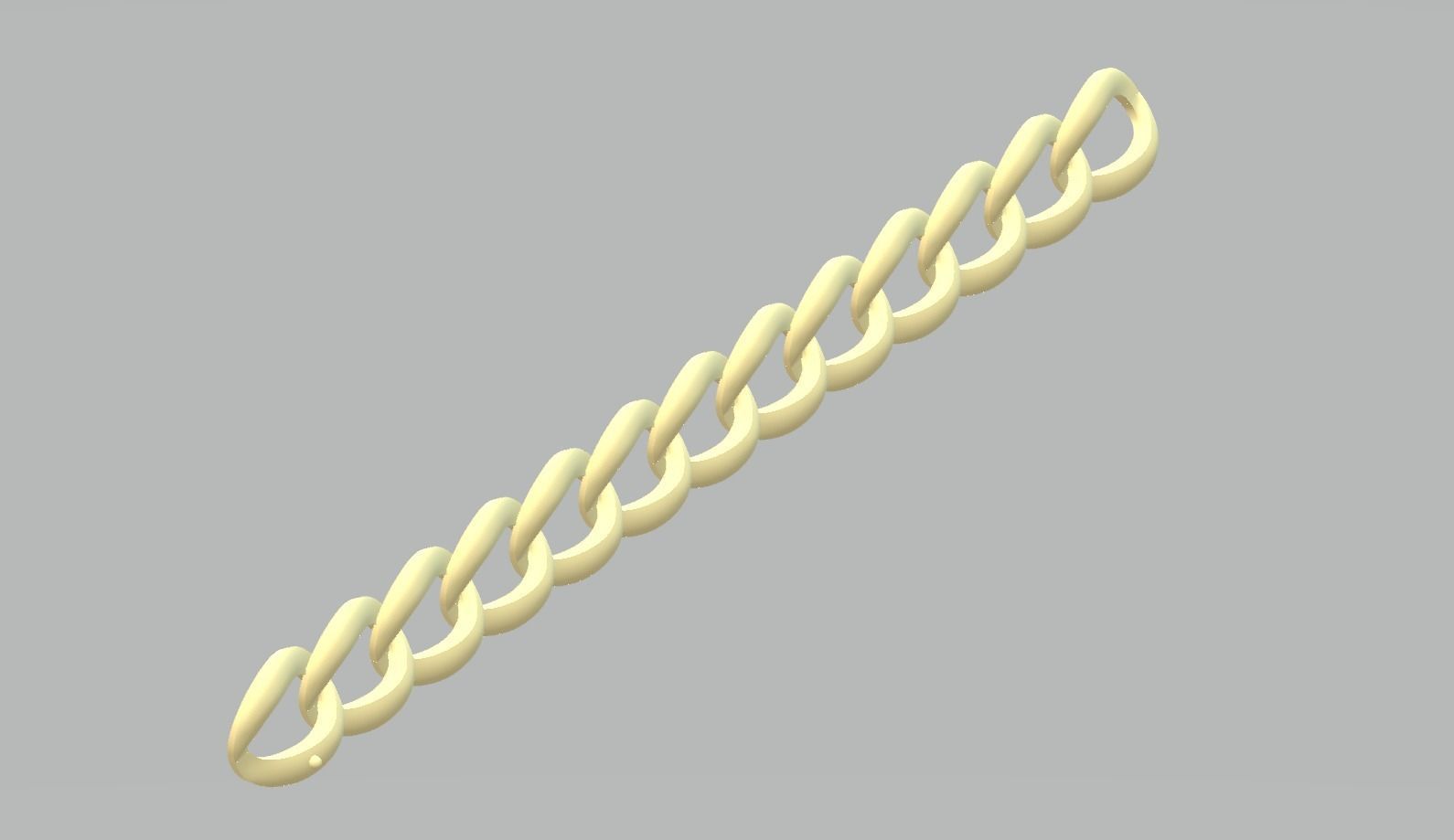 Bracelet - 5 gold chain 3D print model_1