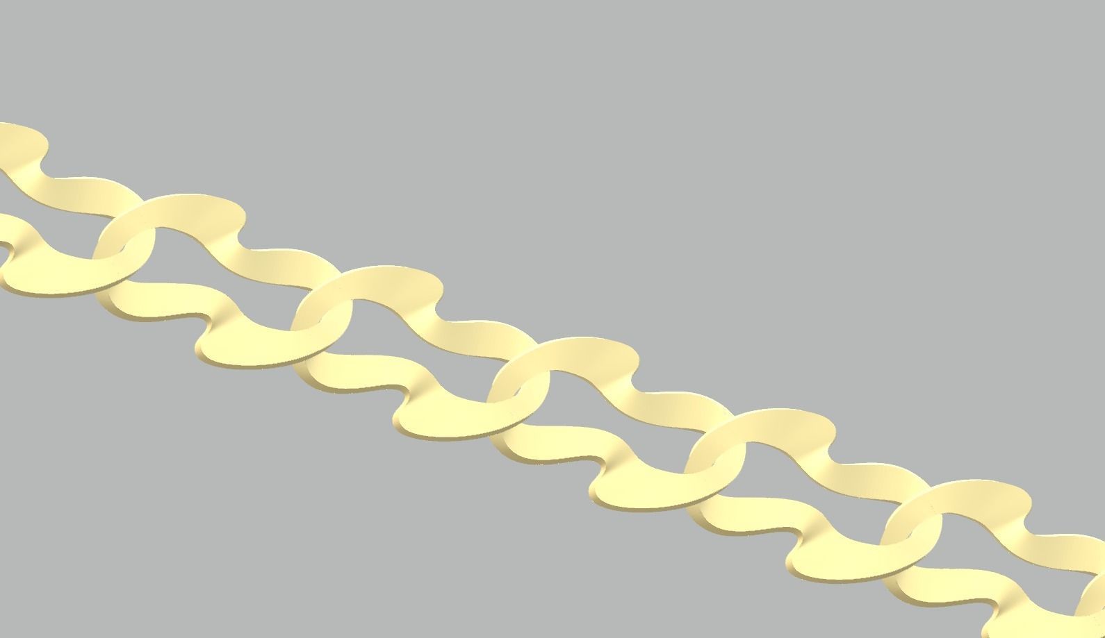 Bracelet - 4 gold chain 3D print model_2