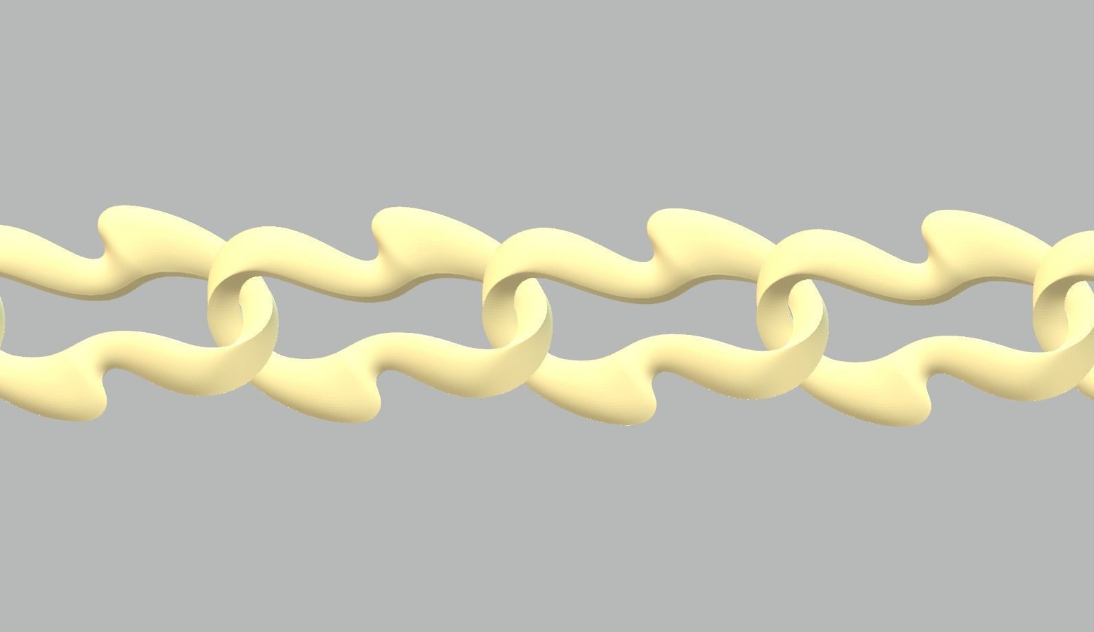 Bracelet - 4 gold chain 3D print model_3