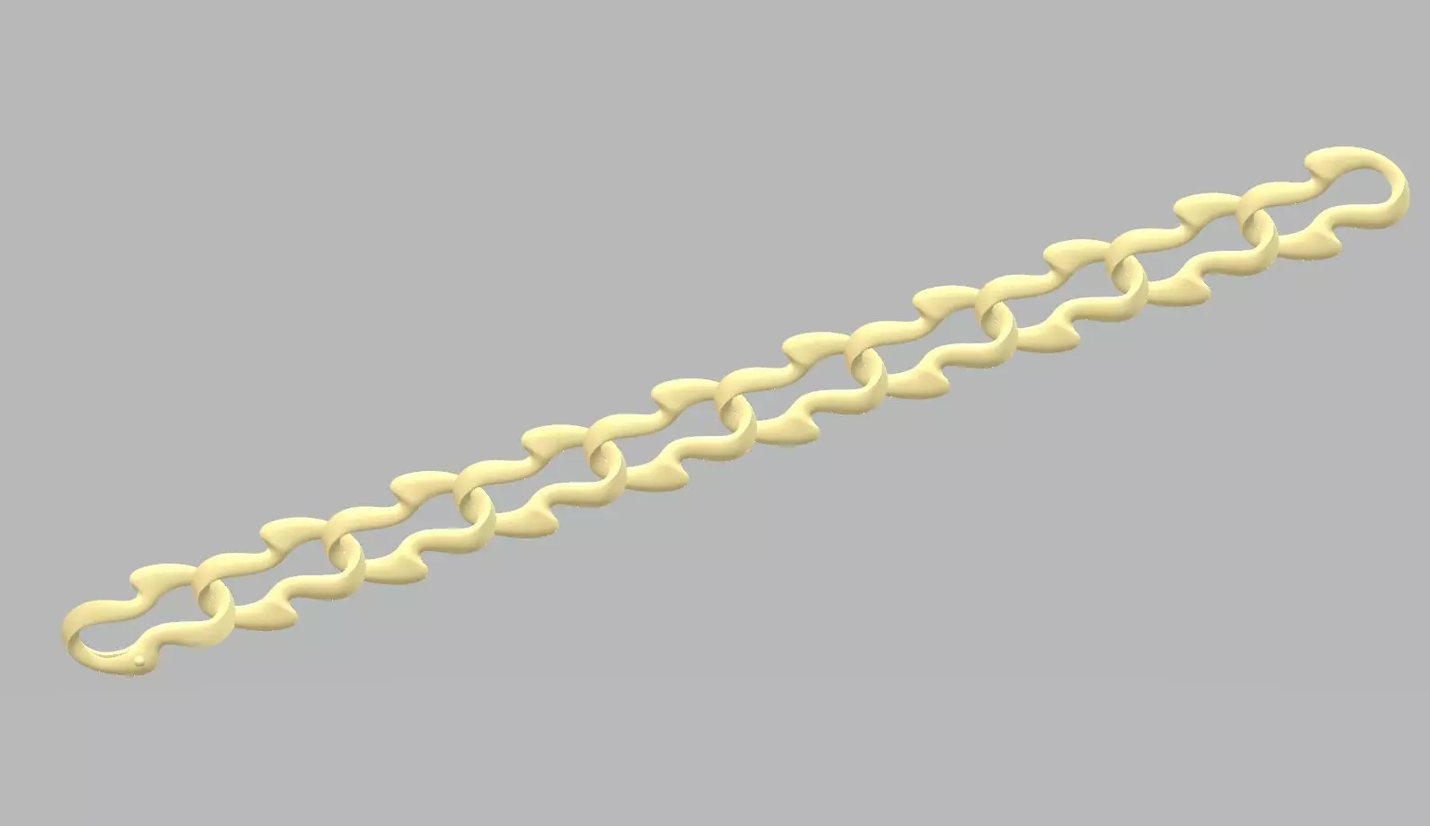 Bracelet - 4 gold chain 3D print model_0