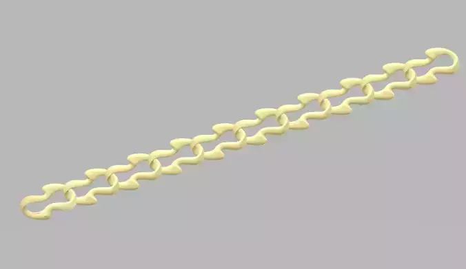 Bracelet - 4 gold chain 3D print model