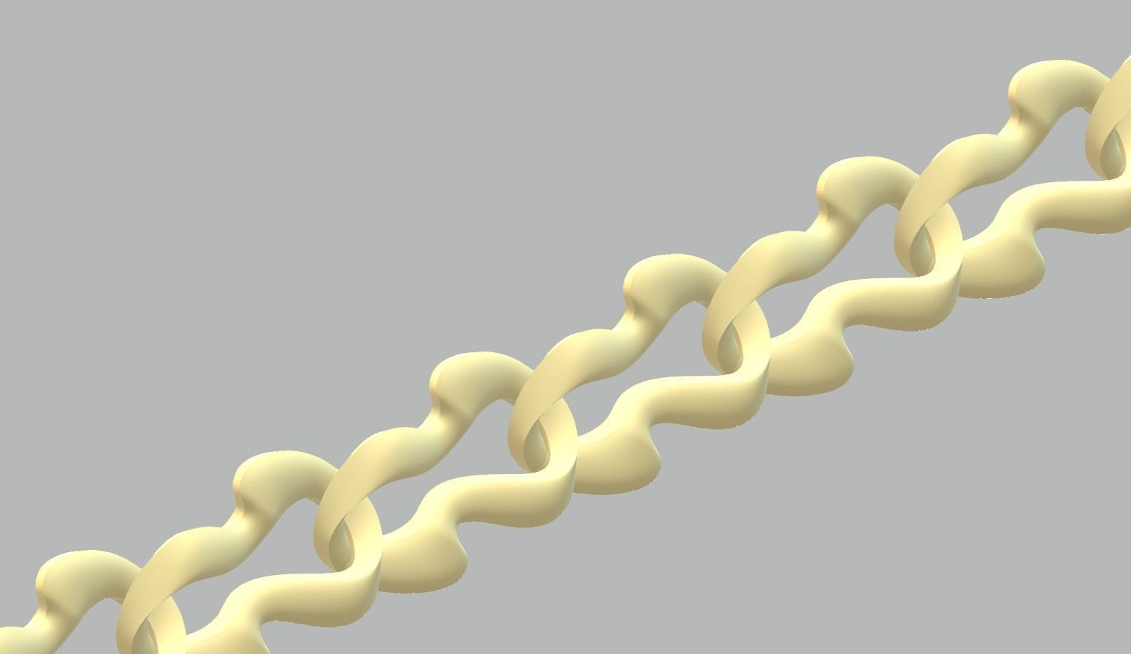 Bracelet - 4 gold chain 3D print model_1