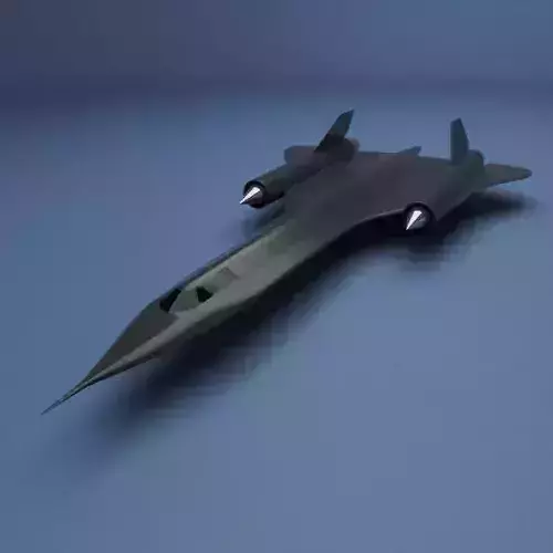 Blackbird SR-71 spy jet Low-poly 3D model