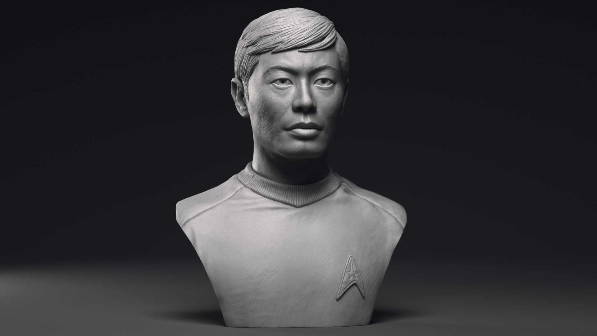 George Takei as Hikaru Sulu Bust Printable 3D Model 3D print model_26