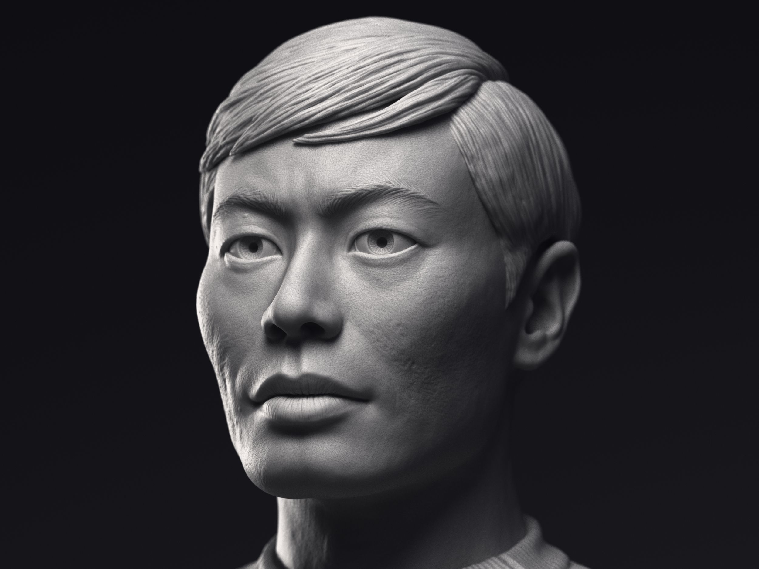 George Takei as Hikaru Sulu Bust Printable 3D Model 3D print model_1