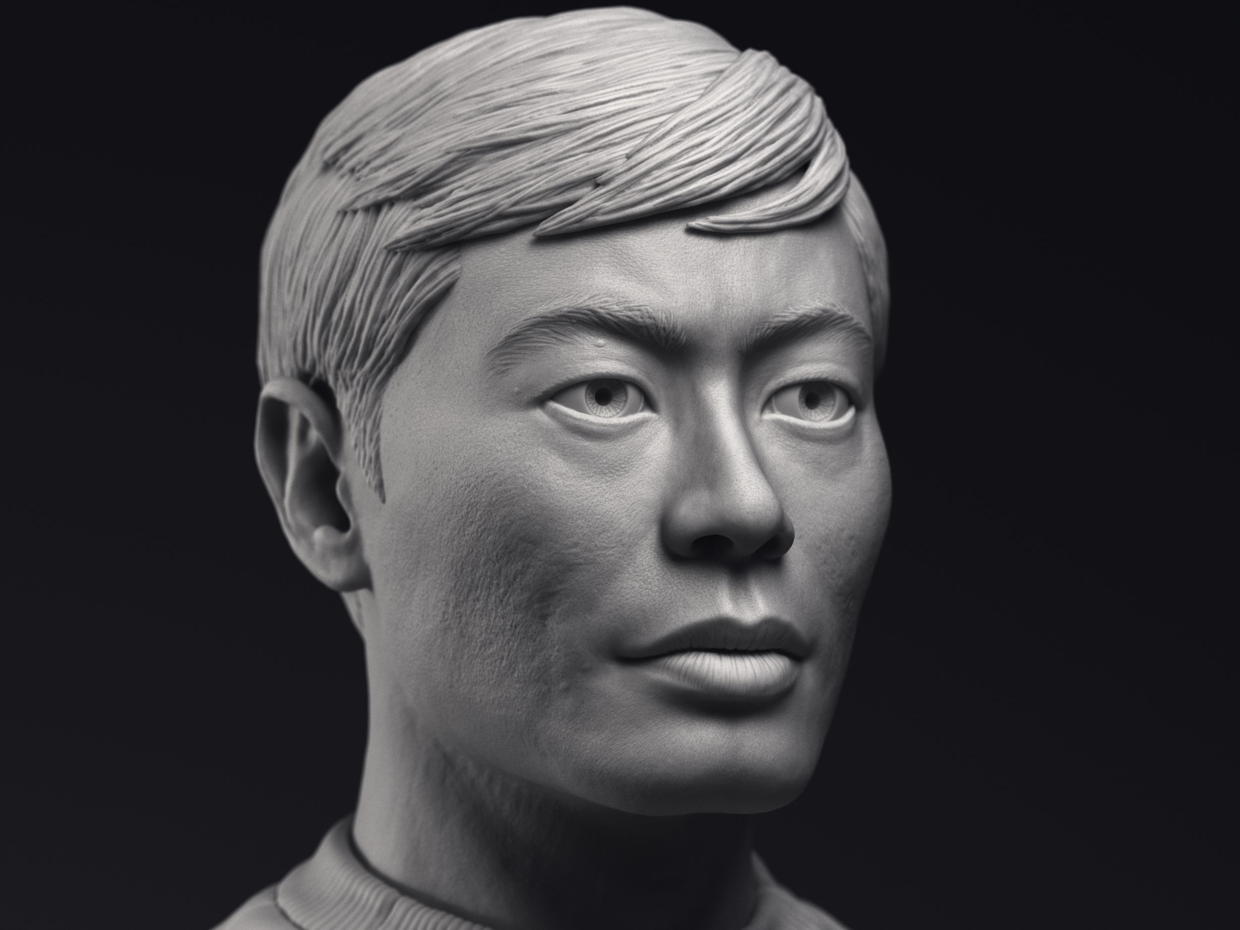 George Takei as Hikaru Sulu Bust Printable 3D Model 3D print model_2