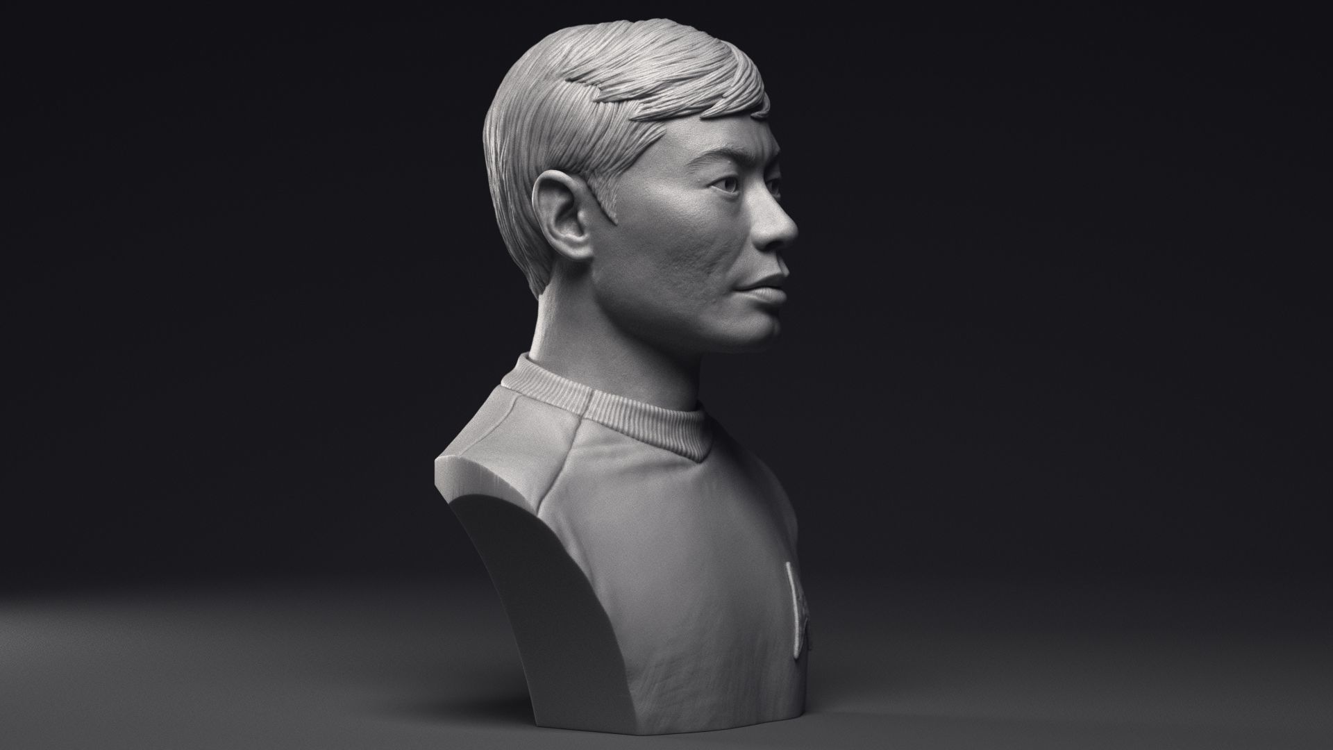 George Takei as Hikaru Sulu Bust Printable 3D Model 3D print model_24
