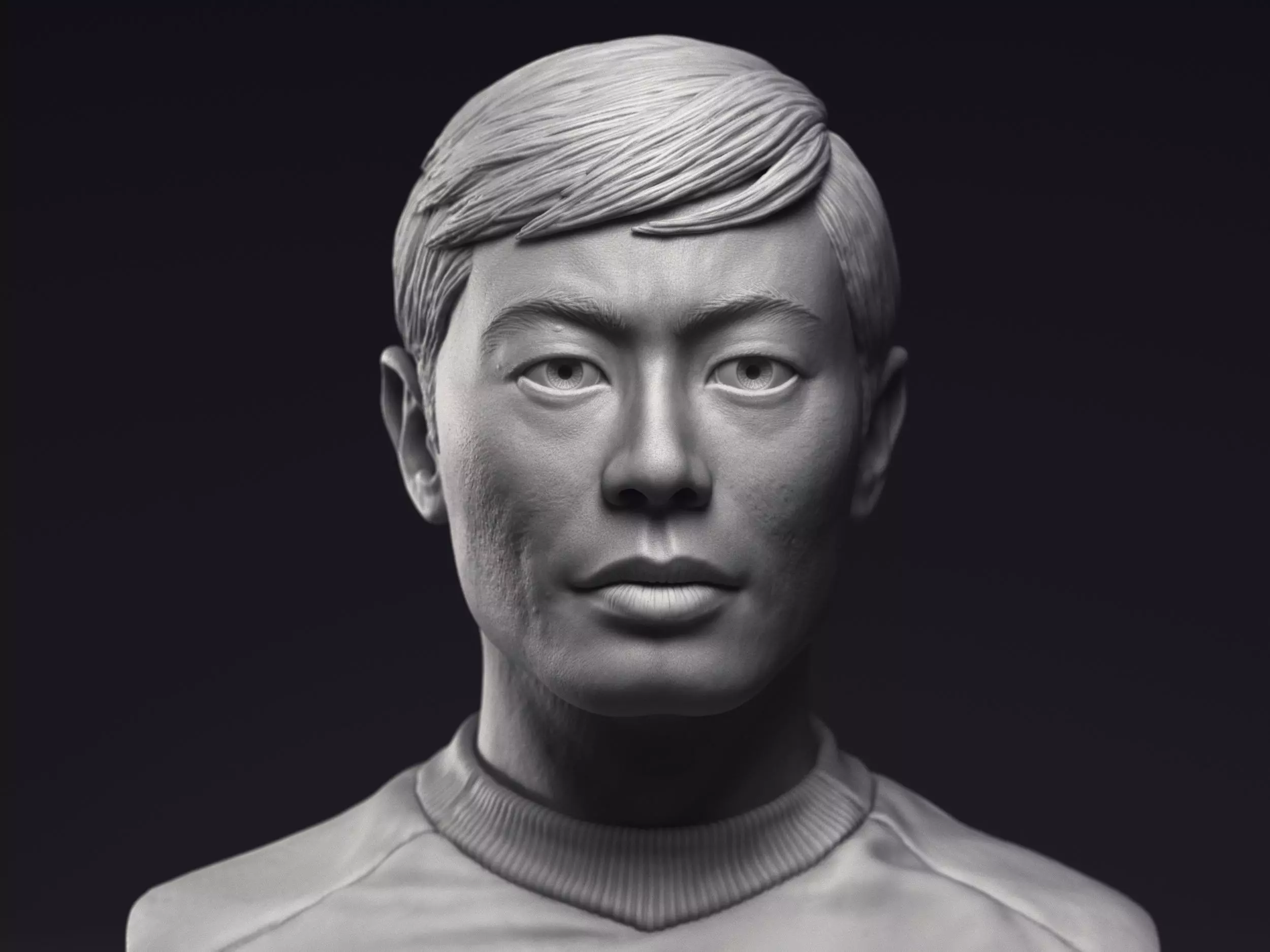 George Takei as Hikaru Sulu Bust Printable 3D Model 3D print model_0