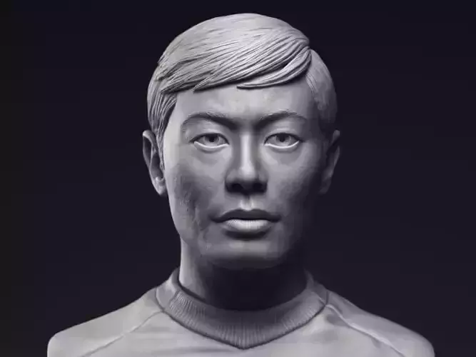 George Takei as Hikaru Sulu Bust Printable 3D Model 3D print model