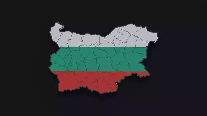 Political Map of Bulgaria 3D model