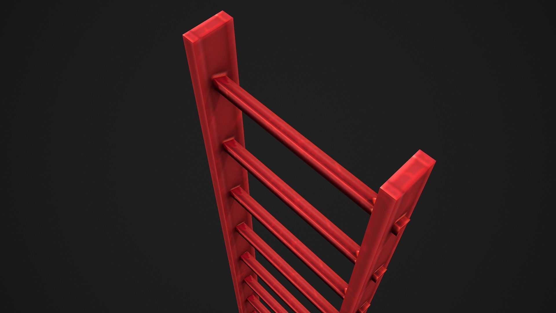 Metal Ladder - Low Poly Game Ready Low-poly 3D model_5