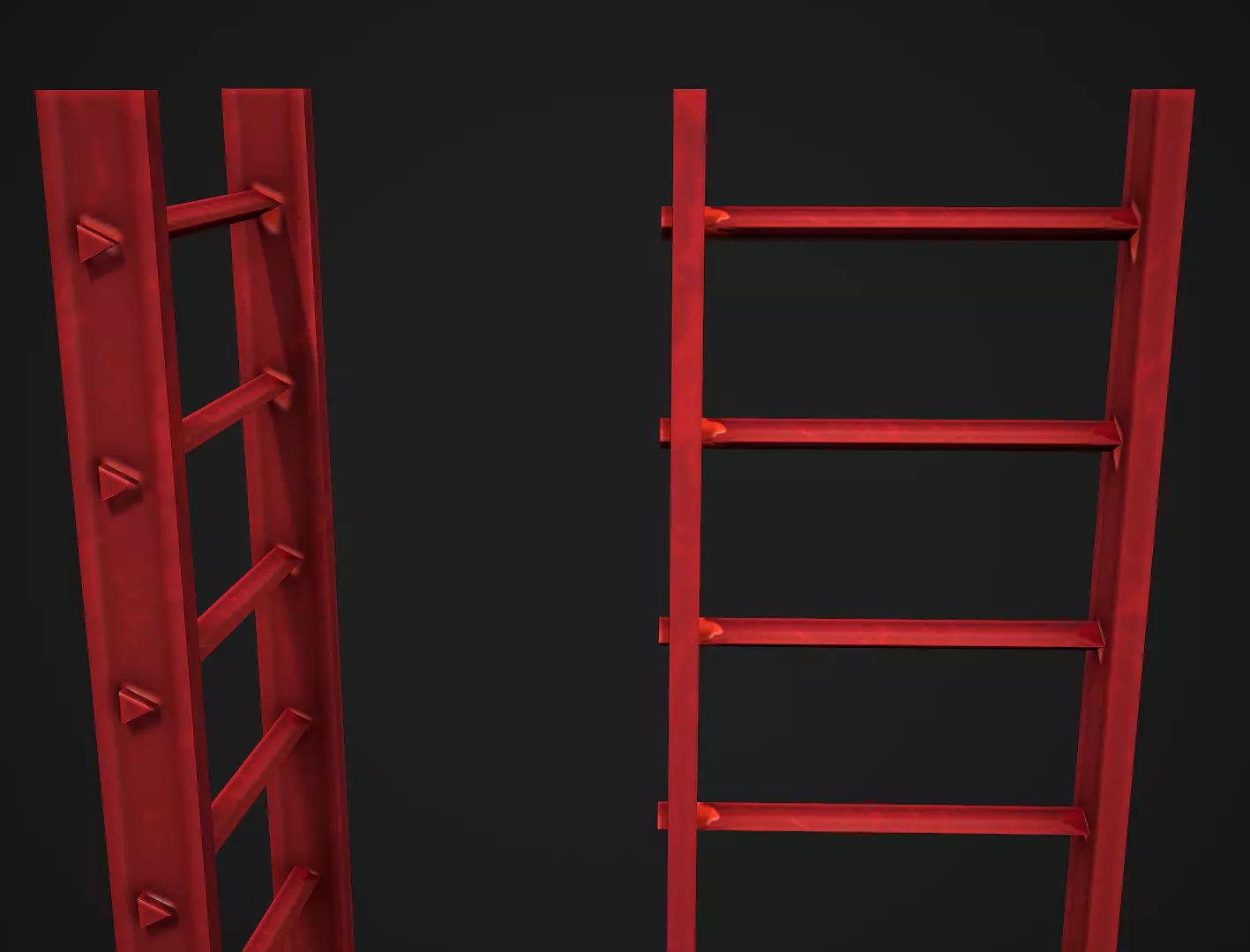 Metal Ladder - Low Poly Game Ready Low-poly 3D model_0
