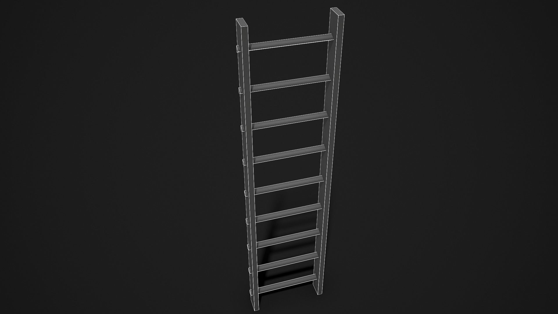 Metal Ladder - Low Poly Game Ready Low-poly 3D model_7