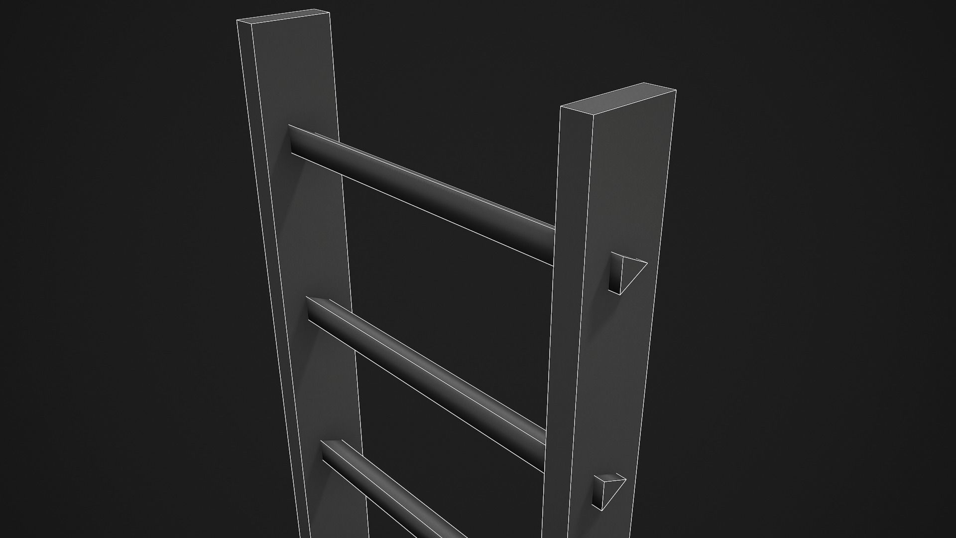 Metal Ladder - Low Poly Game Ready Low-poly 3D model_9