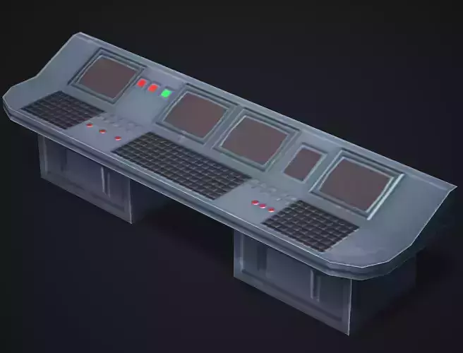 Control Panel - Low Poly Game Ready Low-poly 3D model