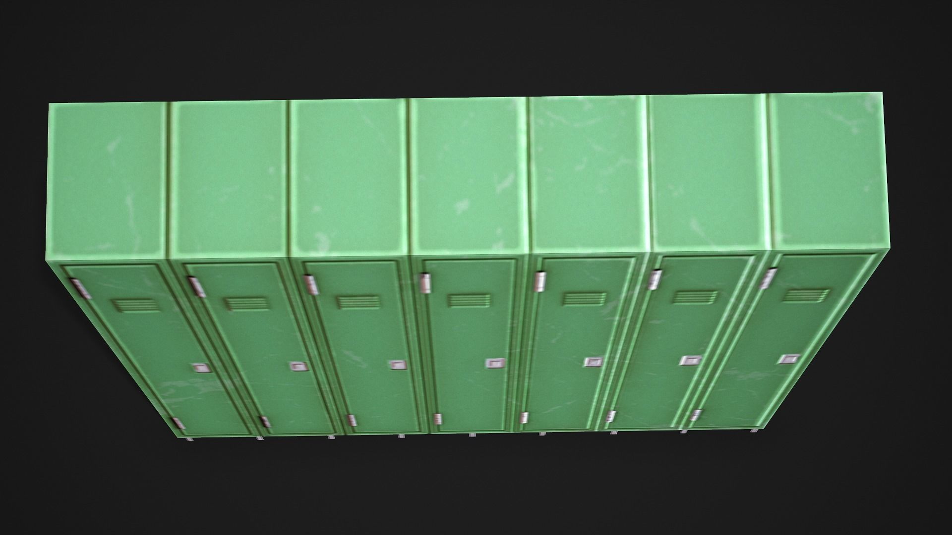 Metal Locker - Low Poly Game Ready Low-poly 3D model_5