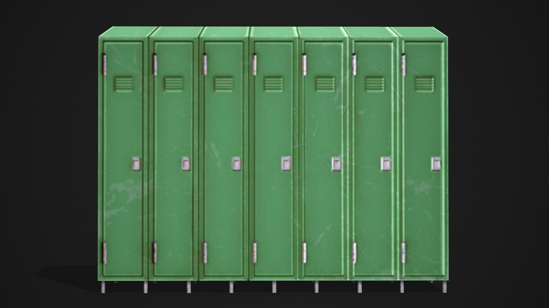 Metal Locker - Low Poly Game Ready Low-poly 3D model_4