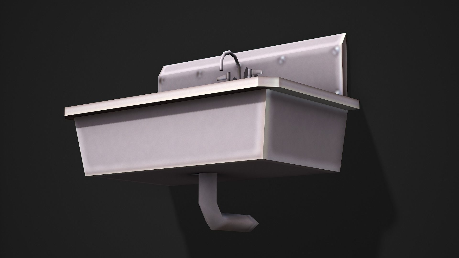 Metal Sink - Low Poly Game Ready Low-poly 3D model_4