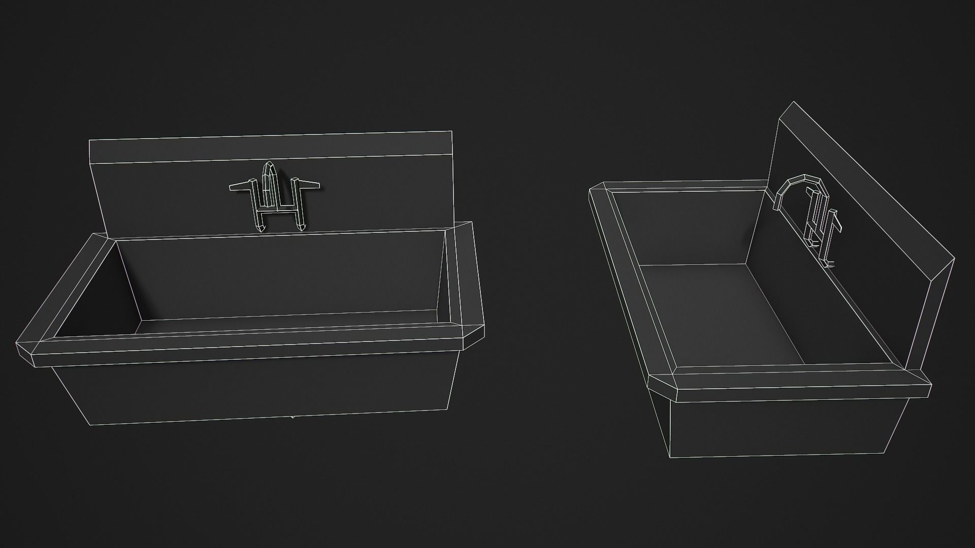 Metal Sink - Low Poly Game Ready Low-poly 3D model_10