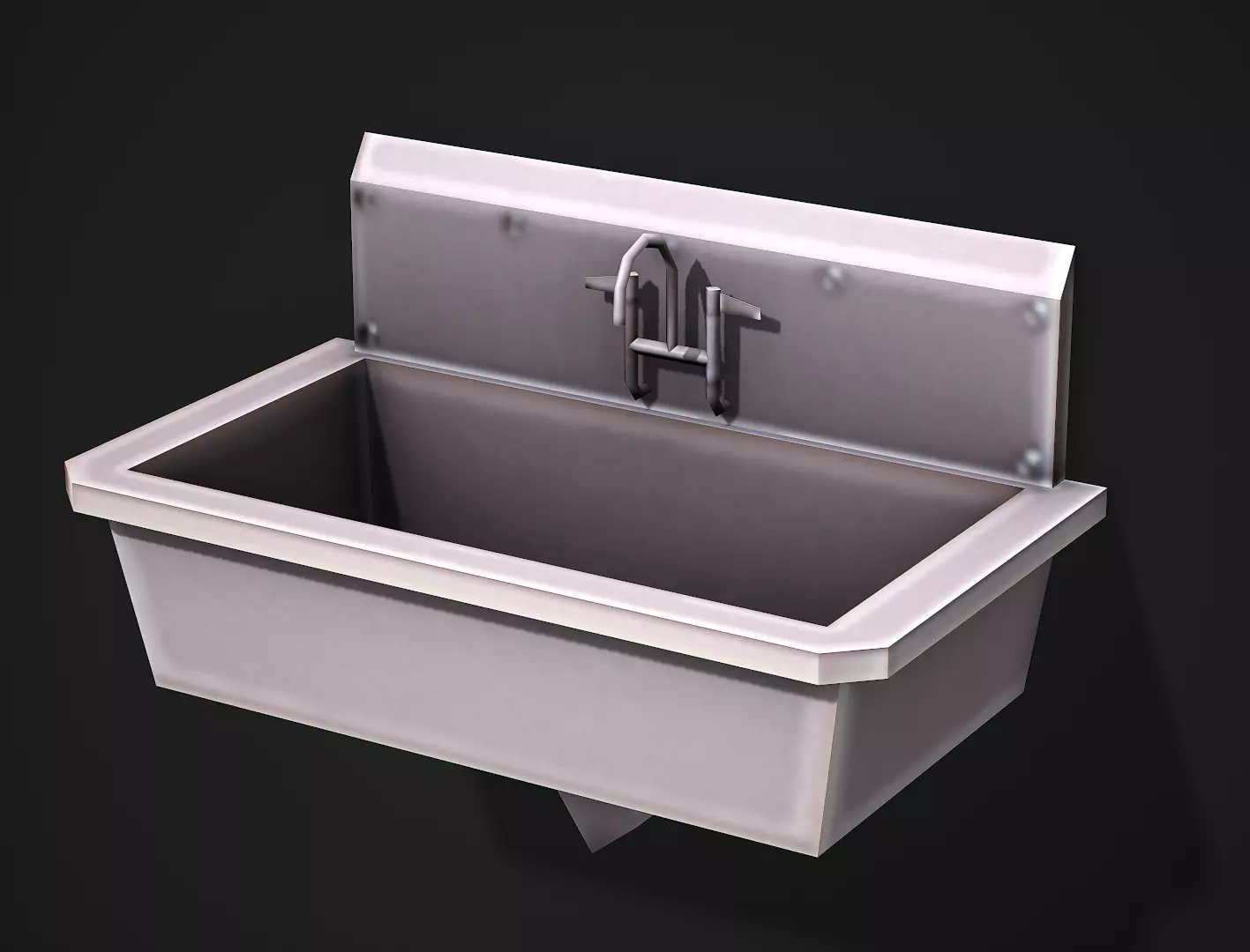 Metal Sink - Low Poly Game Ready Low-poly 3D model_0
