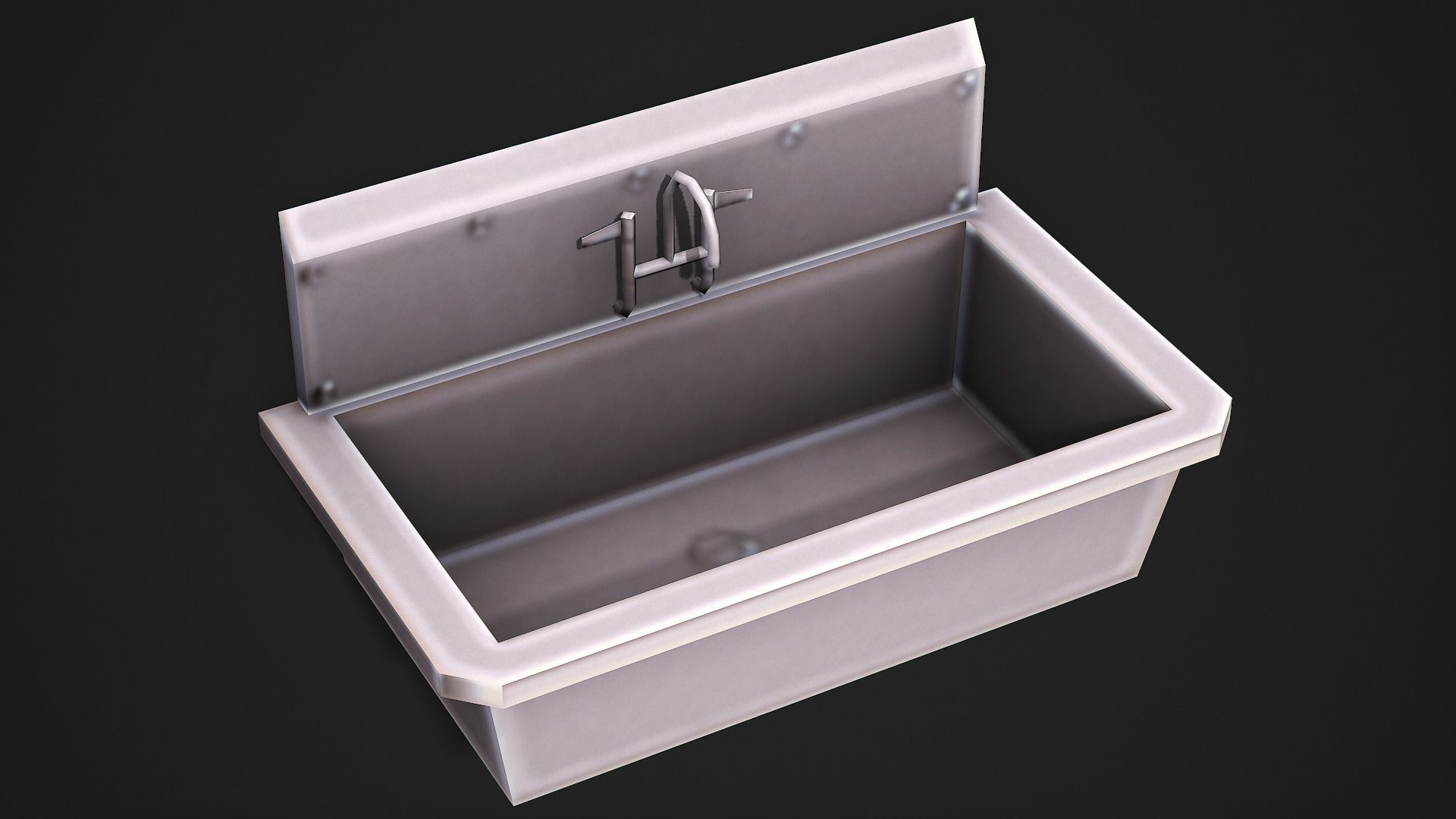 Metal Sink - Low Poly Game Ready Low-poly 3D model_3