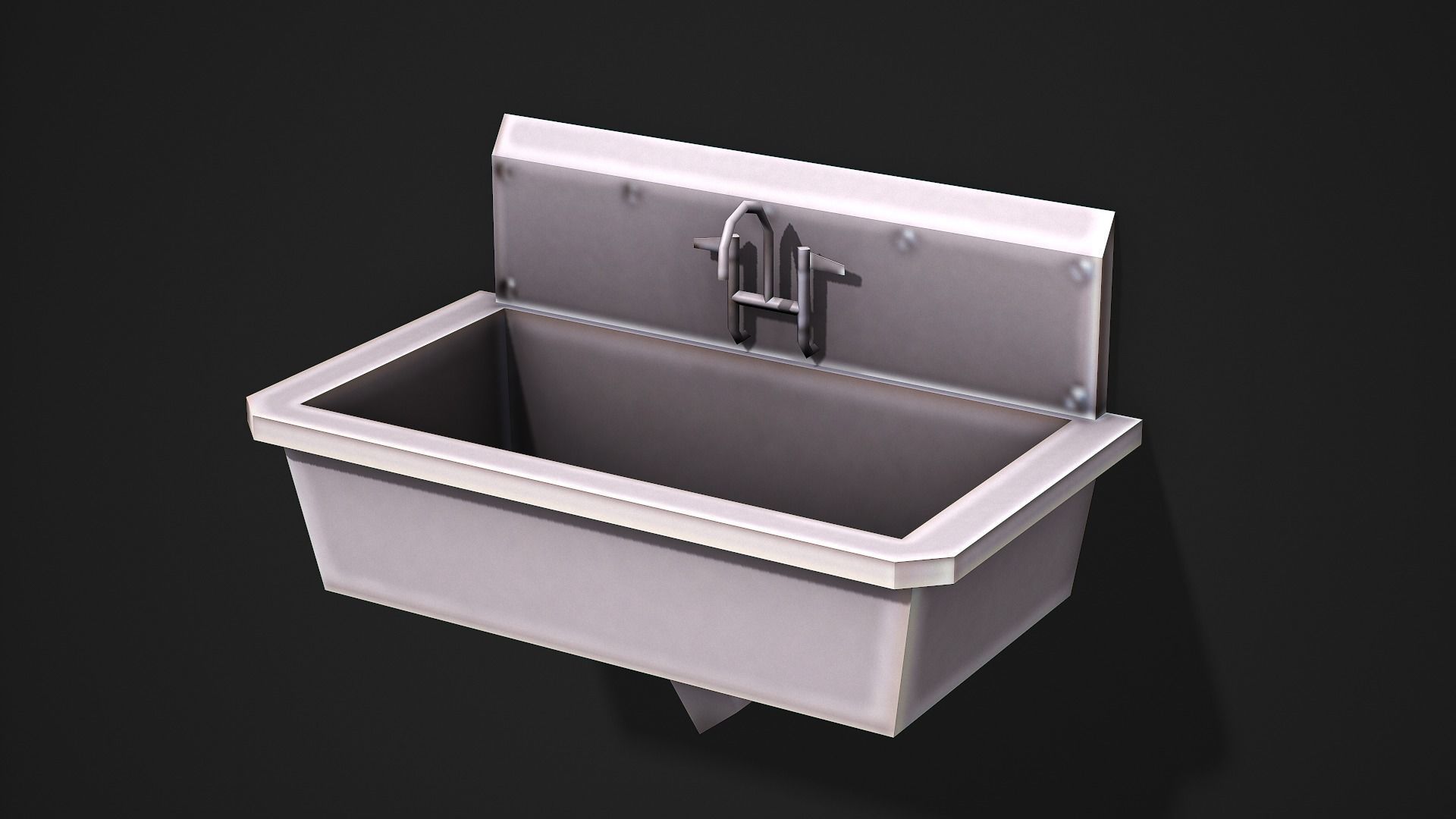 Metal Sink - Low Poly Game Ready Low-poly 3D model_1