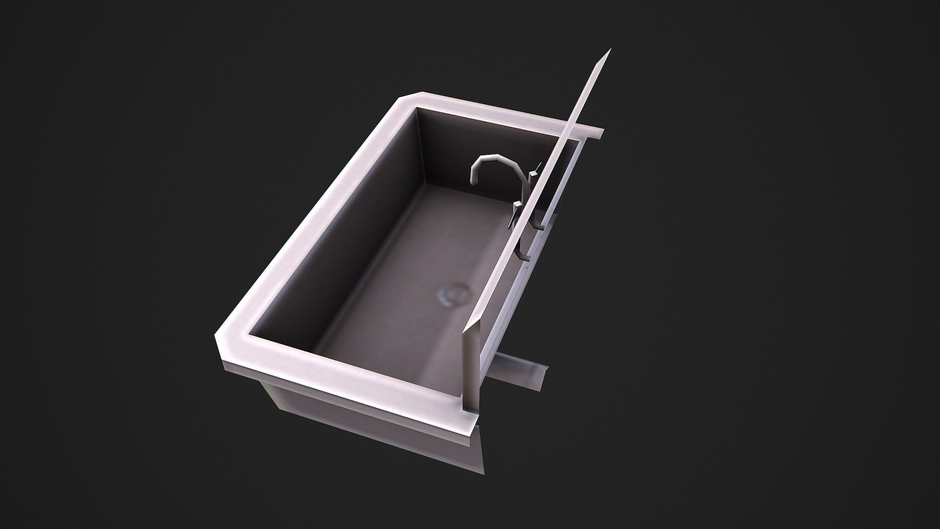 Metal Sink - Low Poly Game Ready Low-poly 3D model_5
