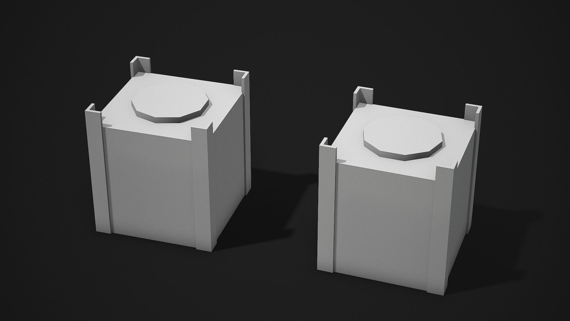 Metal Container - Low Poly Game Ready Low-poly 3D model_7
