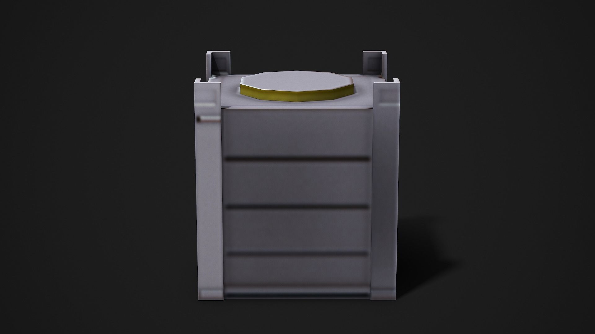 Metal Container - Low Poly Game Ready Low-poly 3D model_2
