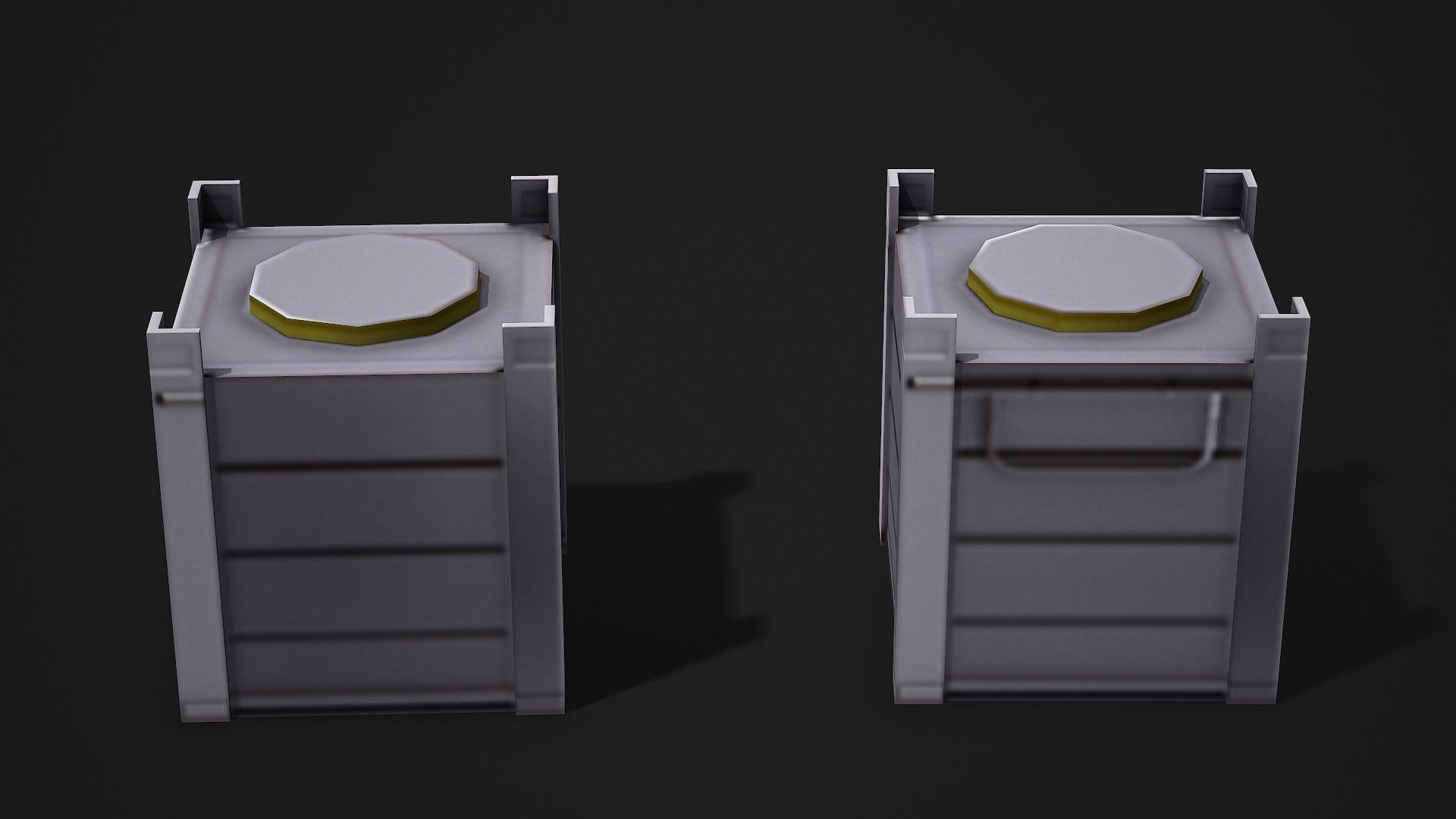 Metal Container - Low Poly Game Ready Low-poly 3D model_6