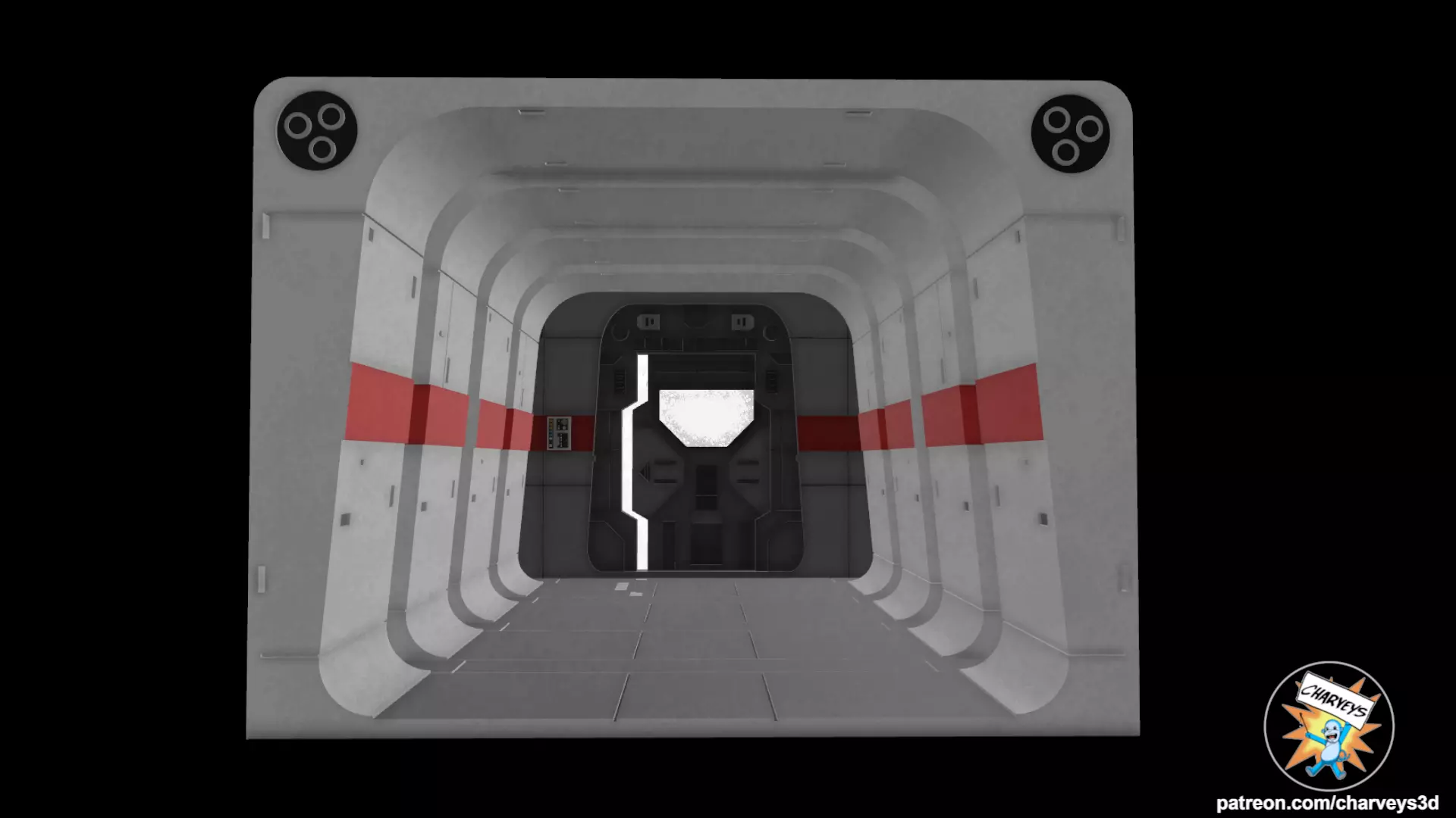 Star Wars Profundity Corridor Diorama for 375 and 6 inch figures 3D print model_0