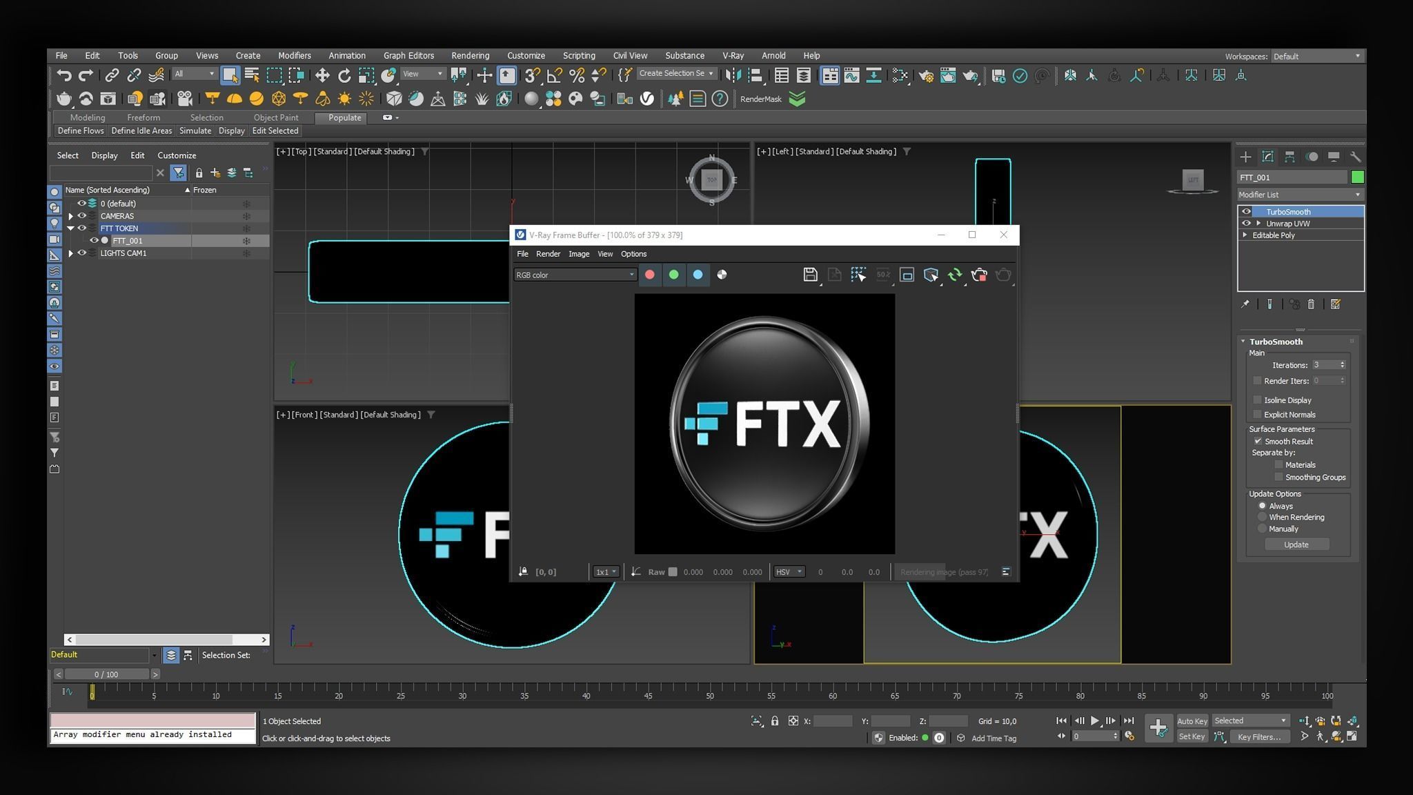 FTX Token 3D model_6