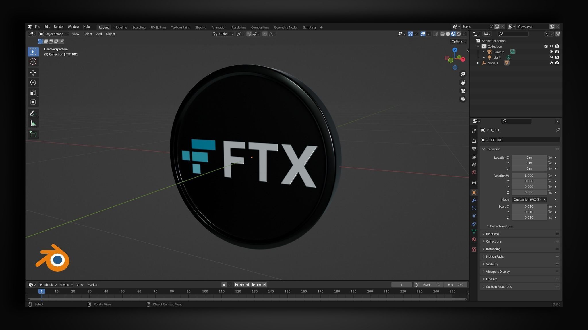 FTX Token 3D model_10